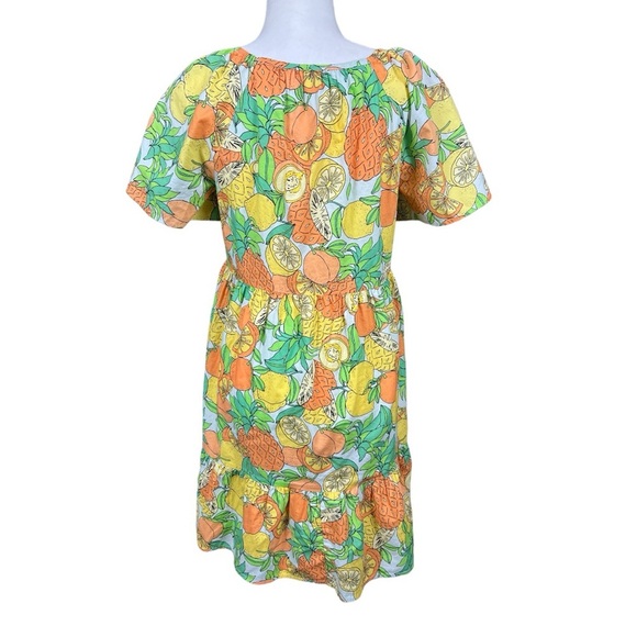 Peyton & Parker Summer Raglan Tropical Fruit Short Sleeve Dress - Picture 3 of 6